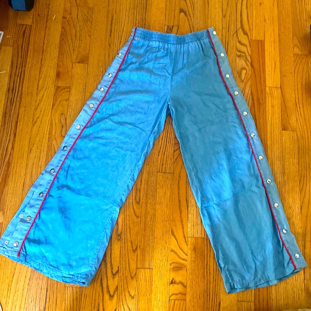 Jeans signature 8 pants blue with red line on the side